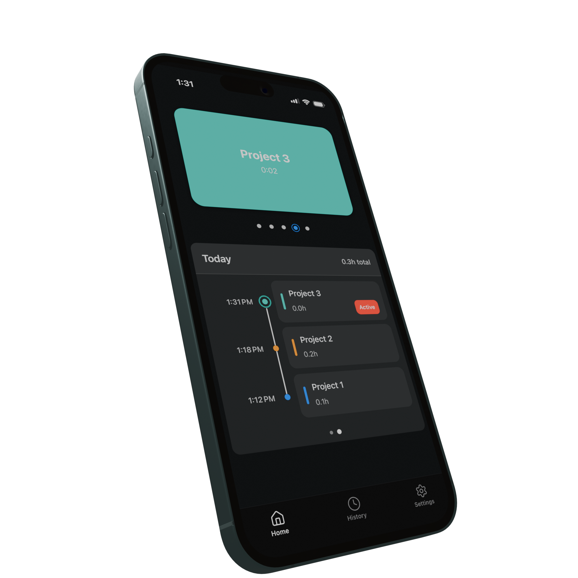 Freshtime App on iPhone